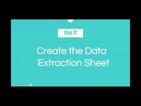 How to Create a Data Extraction Sheet and Extract Data