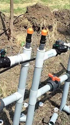 Installing wireless automatic valves for agriculture #drip #irrigation #agriculture