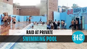 Watch: Swimming pool in Ghaziabad raided by police; owner booked | Covid