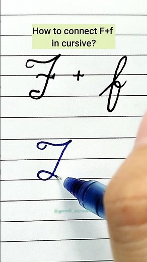Joining F+f in cursive writing 🖊️ | Cursive Handwriting tutorial #cursivewriting #calligraphy
