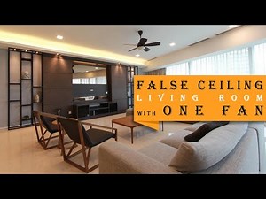 40+ Creative False Ceiling Design for Living room with One Fan You'll Love