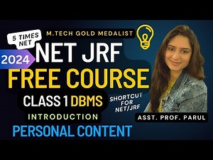 NET JRF FREE COURSE CLASS 1 DBMS Introduction | UGC NET 2023 |