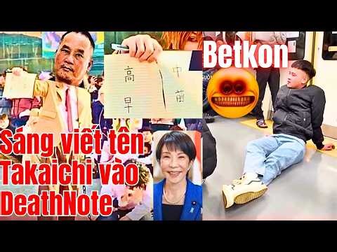 Betkon sits on the train floor - In the morning, Yagami writes Takaichi's name in the Death Note