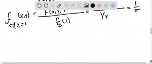 SOLVED:The joint distribution of the continuous random variables X, Y, and Z is constant over the region x^2 y^2 ≤1 0 < z < 4. Determine the following: (a) P(X^2 Y^2 ≤0.5) (b) P(X^2 Y^2 ≤0.5, Z < 2) (c) Joint conditional probability density function of X and Y given that Z=1 (d) Marginal probability density function of X (e) Conditional mean of Z given that X=0 and Y=0 (f) Conditional mean of Z given that X=x and Y=y
