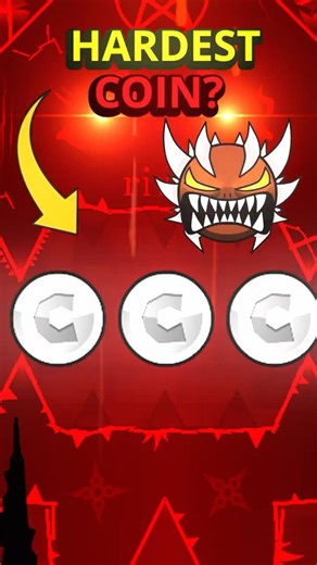 HARDEST COIN IN GEOMETRY DASH?! #gd #geometrydash #geometrydashplayer #gdupdate