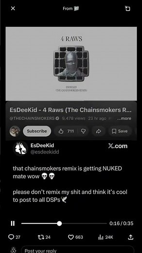 Esdeekid x Chainsmokers remix was SO bad.. EsDeeKid had to address remixes using his songs/beats!💀