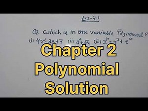 📘 Class 9 maths Chapter 2 | Polynomials Full Explanation & Exercise 2.1 to 2.5 | NCERT Solutions