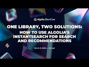 One library, two solutions: How to use Algolia's InstantSearch for search and recommendations