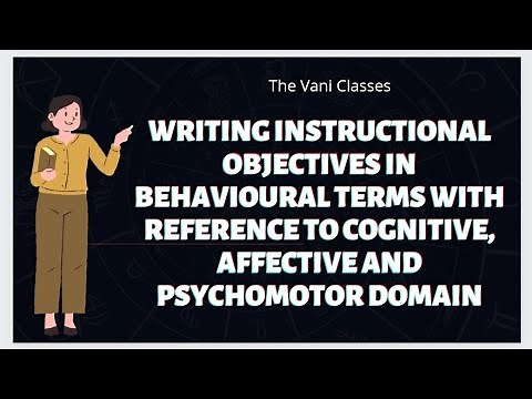 Writing Instructional Objectives in Behavioural Terms | Cognitive,Affective and Psychomotor Domain |