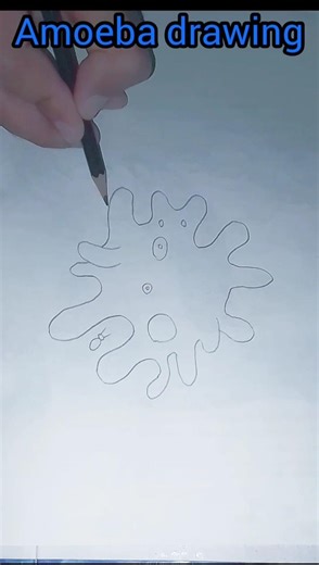 How to draw Amoeba structure||amoeba structure design #art #drawing #amoeba #draw #fyp #foryou
