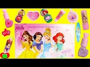 Disney Princess Beauty Advent Calendar 24 Surprises Lip Gloss and Nail Polish