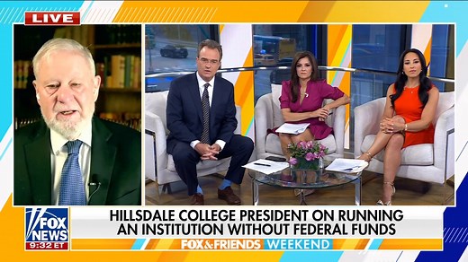 Hillsdale College President Dr. Larry Arnn explains the mission of his institution on Fox & Friends amid the Trump administration’s crackdown on higher education. | Fox News