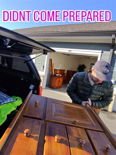 China cabinet part 3 trying to fit in truck #marketplace #reseller #diy #fyp #flipping @GaryVee @HGTV @Discovery