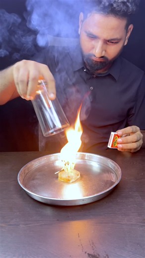 The Glass Pulled Up the Plate! 😱🔥 | Amazing Science Experiment #Shorts #sciencemagic #physicsfun