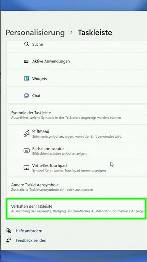 Windows 11 - Taskleiste automatisch ausblenden