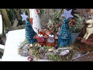 DIY/ tolle WINTER DEKO /Rentiere aus EIERKARTONS Basteln / UPCYCLING