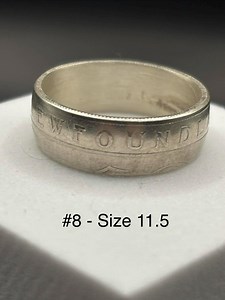 Newfoundland Coin Sterling Silver Ring - 50 Cent - 1911-1919 - Etsy Canada
