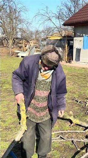 Spring cleaning with dad in the garden