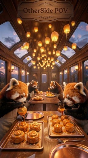 POV: This Red Panda Train Feels Like Autumn