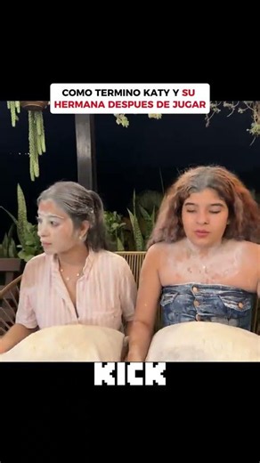 Katy and her sister end up like this after playing #naim #lablanquita #lamansiónvip