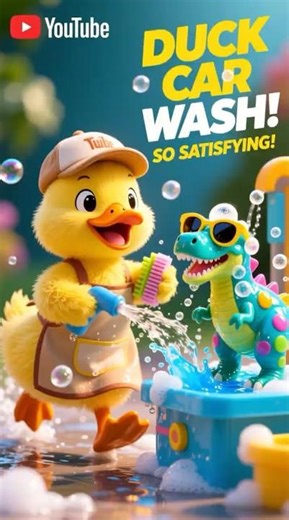 Duck Car Wash 🦆💦This is my title #CuteDuck #FunnyDuck #MiniCarWash