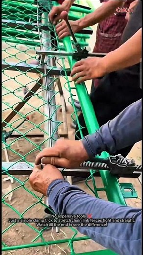 This Trick Makes Chain Link Fences Perfectly Tight & Straight!