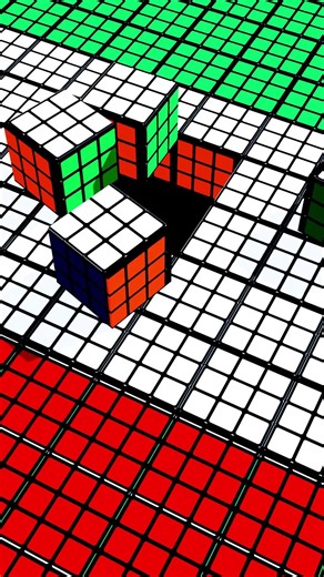 Satisfying Rubik's cube sliding animation