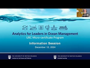 UBC Micro-certificate in Analytics for Leaders in Ocean Management | December 12, 2024 Info Session