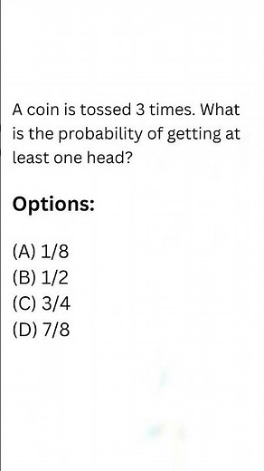 3 Coin Flips — Find the Probability the Hard Way vs Smart Way