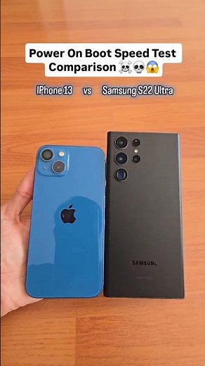 💀 iPhone 13 vs Samsung S22 Ultra – Power ON Boot Speed Test⚡| Ultimate Speed Battle 😱 #shorts #viral