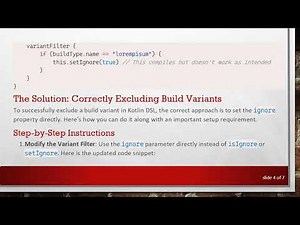 How to Exclude (Ignore) Android Build Variants in Gradle KTS