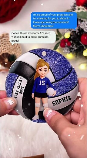 Volleyball Girl 3D Effect - Personalized Acrylic Ornament