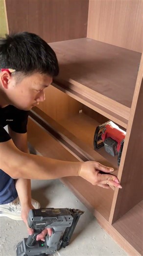 Slot installation method for non-handle on-site woodwork #non-handle #on-site construction