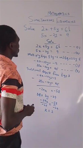 💡 “Pro tip: multiply, subtract, repeat – elimination never fails. #MathTips #EliminationMethod #SimultaneousEquations part 7 | Mena04