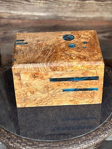 Maple Box With Decorative Epoxy. - Etsy