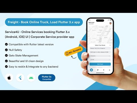 Freight - Book Online Truck, Load Flutter 3.x (Android, iOS) UI templates | Full truck loads app