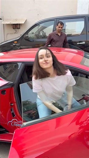 Shraddha Kapoor snapped with her father Shakti Kapoor #shraddhakapoor #lamborghini #fatherdaughter