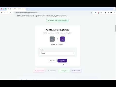 AC3 to AC3 Dönüştürücü | AC3 Dosyalarını Yeniden Kodlayın ve Optimize Edin