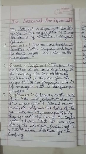 Internal environment in strategic management #MBA 3sem