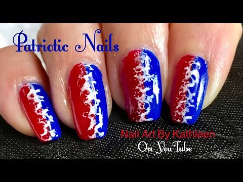 Easy Patriotic Nail Art - Red, White, and Blue Nails - Fourth of July