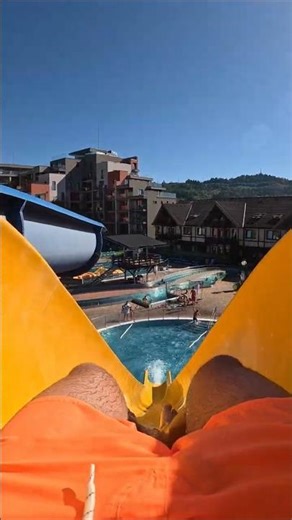 Summer Yellow Water Slide 💛💦 | Bešeňová Aquapark POV