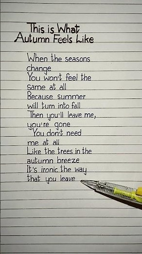 This Is What Autumn Feels Like Lyrics Song by JVKE #jvke #song #lyrics