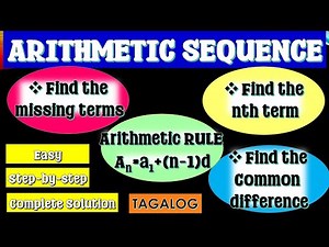 ARITHMETIC SEQUENCE: find the nth term, find the missing terms, find the common difference, RULE!