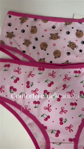 Bella Opção - Lingerie, Moda Íntima & Sex Shop on Instagram: "Nossa calcinha infantil em algodão é no modelo tanguinha, com caimento perfeito que pega bem no corpinho, sem apertar e sem incomodar. Confeccionada em algodão macio e respirável, garante frescor, liberdade de movimentos e muito conforto para acompanhar a rotina das pequenas com segurança e suavidade. Ideal para uso diário, unindo praticidade, conforto e aquele ajuste certinho que faz toda a diferença ✨"
