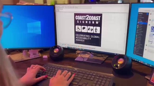 🎥✨ Ever wondered how we create our ADA signs? Join us behind the scenes as we bring accessibility to life! From precision cutting to the final touches, our team ensures every detail meets the highest standards. It's all about making spaces welcoming for everyone! 💪🚀 #BehindTheScenes #ADASigns #C2CsignsNW #AccessibilityMatters #SignMaking #CustomSigns #InclusivityInDesign