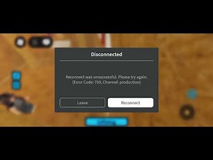 Error code 769: Reconnect was unsuccessful, Please try again.