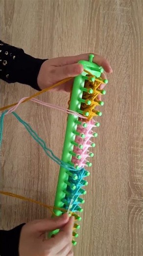 Knitting loom for beginners step by step #knitting_loom #crochet #scarf #knitting