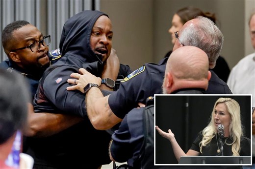 Protesters tased by cops at chaotic Marjorie Taylor Greene town hall
