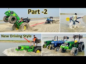 Part-2 Yamuna river Full injoy Sonalika 35 stuck in mud