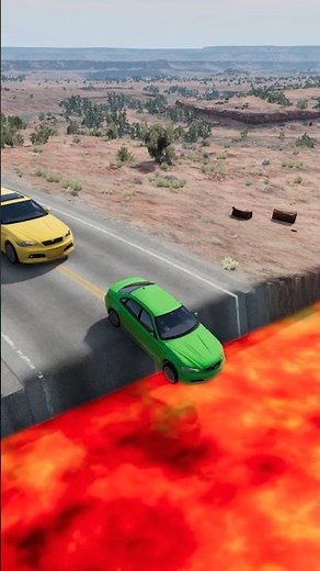 Colorful Small to Giant Cars vs Unfinished Road – BeamNG.drive #shorts #beamngdrive #automobile #usa